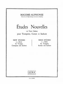 MAXIME-ALPHONSE - ÉTUDES NOUVELLES,CAH.3 - 10 GRANDES ÉTUDES POUR TR.CORNET ET SAXHORN