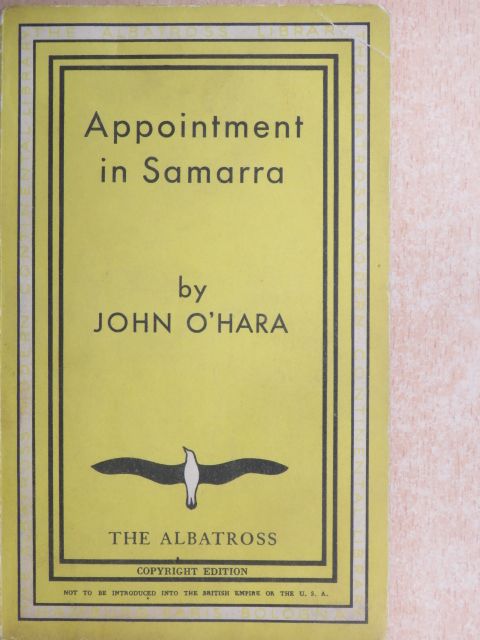 John O'Hara - Appointment in Samarra [antikvár]