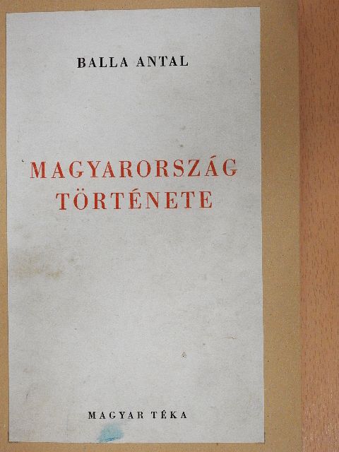 Balla Antal - Magyarország története [antikvár]