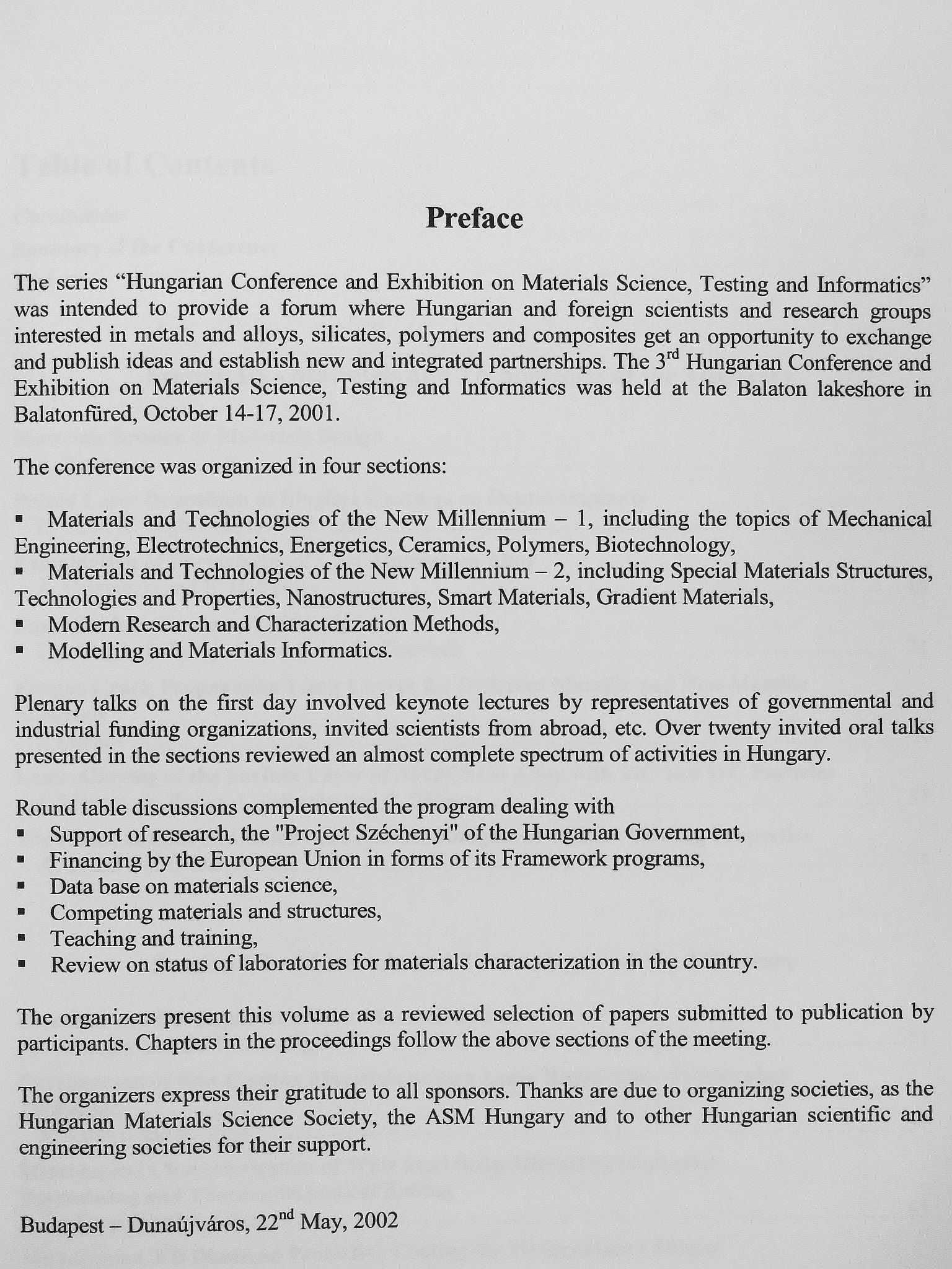 A. Szabó - 3rd Hungarian Conference on Materials Science, Testing and Informatics [antikvár]