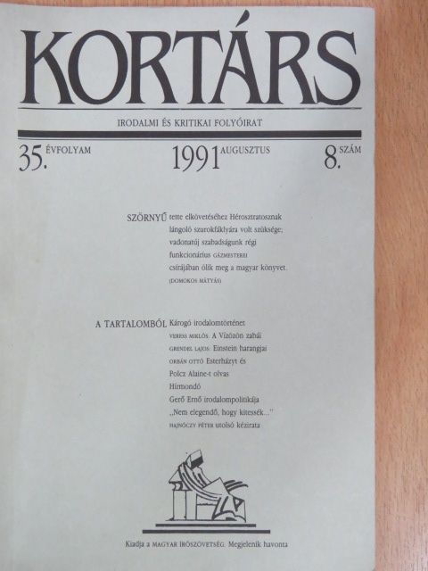 Ács Károly - Kortárs 1991. augusztus [antikvár]