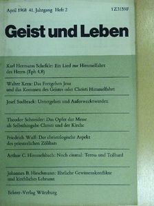 Josef Sudbrack - Geist und Leben April 1968 [antikvár]