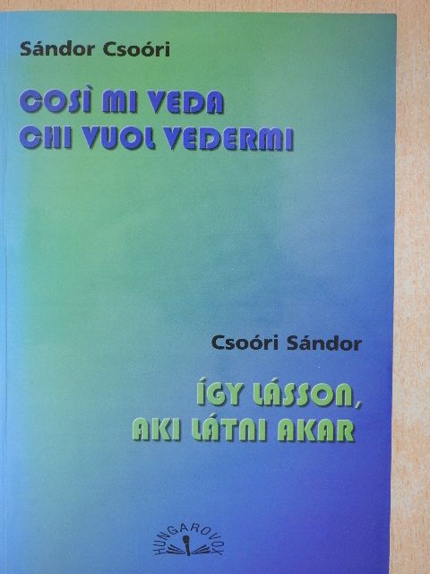 Csoóri Sándor - Így lásson, aki látni akar [antikvár]