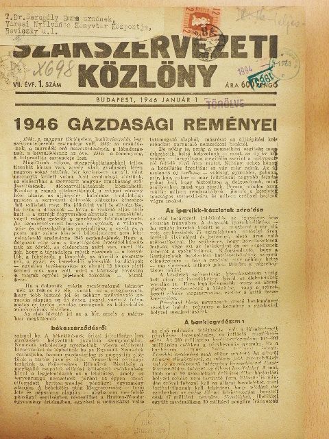Damásdi Gyula - Szakszervezeti Közlöny 1946. január-december [antikvár]