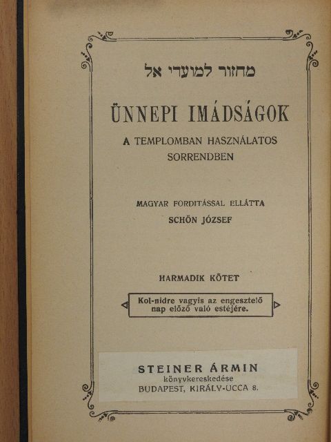 Ünnepi imádságok III. [antikvár]