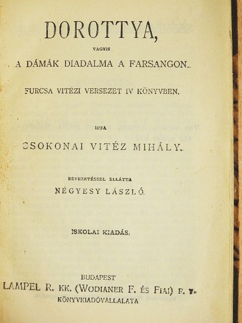 Csokonai Vitéz Mihály - Dorottya, vagyis a dámák diadalma a farsangon [antikvár]