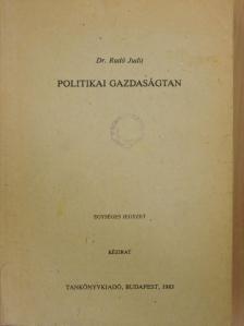 Dr. Radó Judit - Politikai gazdaságtan [antikvár]