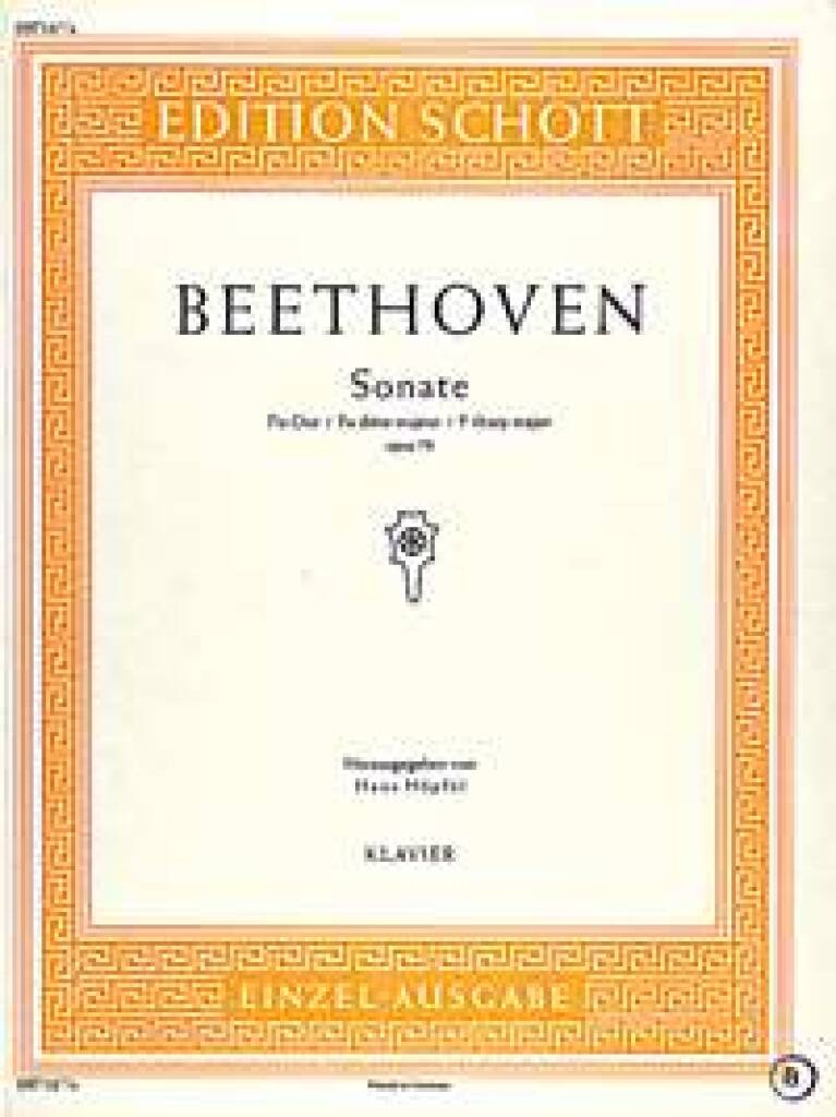 BEETHOVEN - SONATE FIS-DUR OP.78 FÜR KLAVIER ANTIK