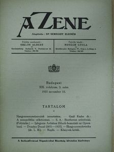A Zene 1937. november 15. [antikvár]