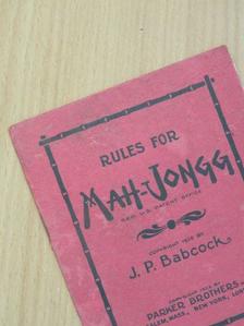 J. P. Babcock - The game of Mah-Jongg [antikvár]
