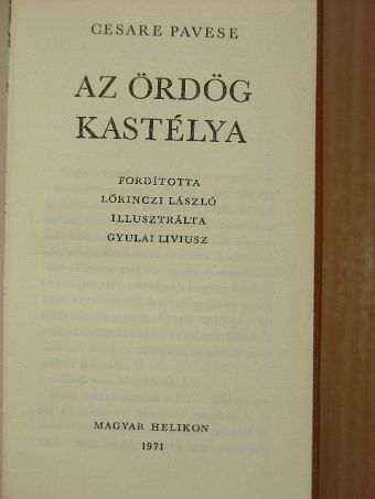 Cesare Pavese - Az ördög kastélya [antikvár]