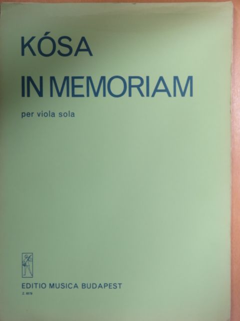 Kósa György - In memoriam [antikvár]