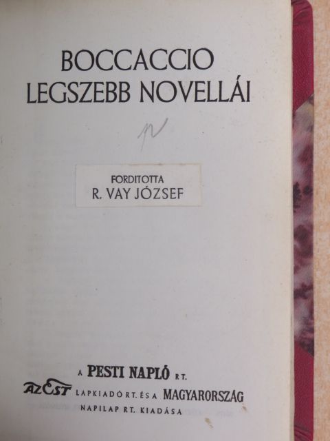 Boccaccio - Boccaccio legszebb novellái [antikvár]