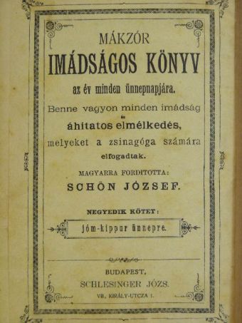 Mákzór imádságos könyv az év minden ünnepnapjára IV. [antikvár]