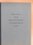Ernst Buschor - Vom Sinn der Griechischen Standbilder [antikvár]