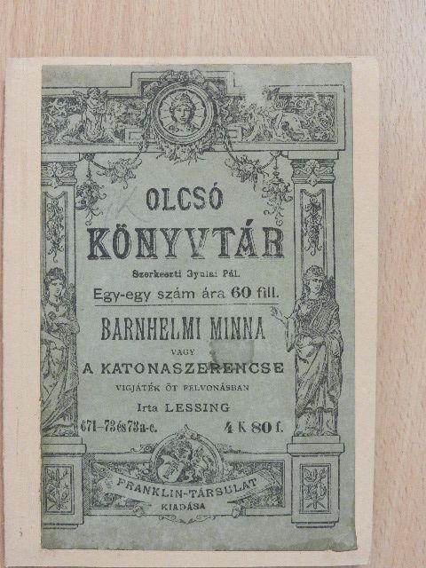 Lessing - Barnhelmi Minna vagy a katonaszerencse [antikvár]