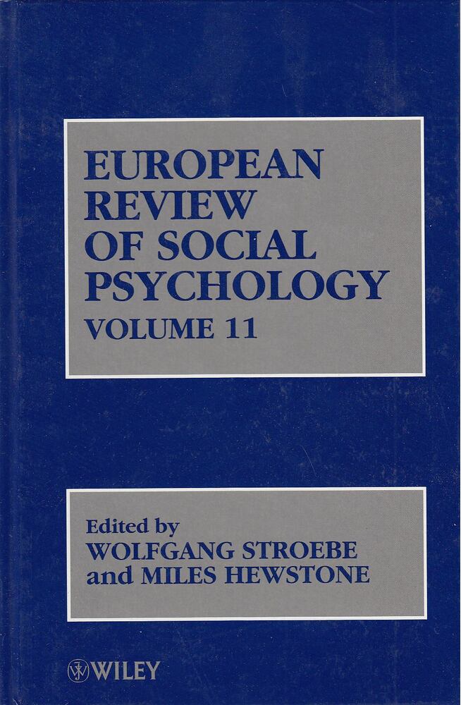 Miles Hewstone, Wolfgang Stroebe - European Review of Social Psychology 11. [antikvár]