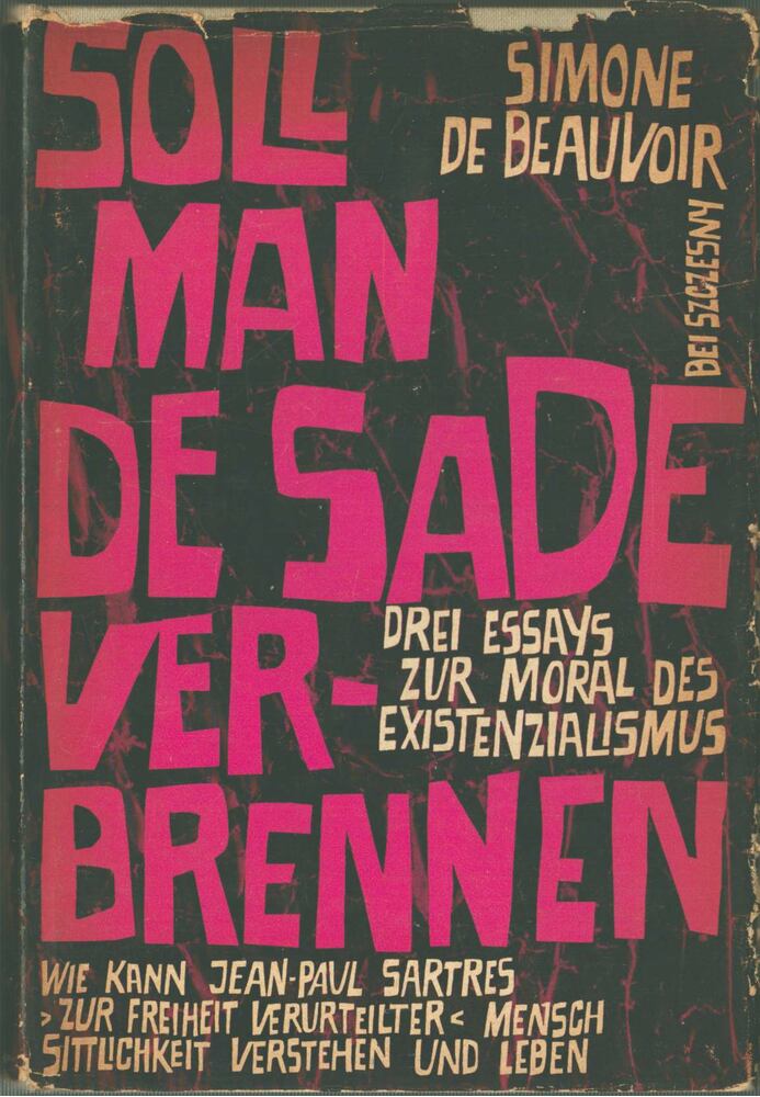 BEAUVOIR, SIMONE DE - Soll man de Sade verbrennen [antikvár]