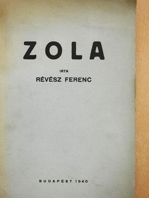 Révész Ferenc - Zola [antikvár]