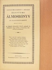 Újonnan meg-igazított 's bővített egyptomi álmoskönyv [antikvár]