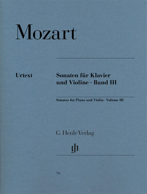 MOZART,W.A - SONATEN FÜR KLAVIER UND VIOLINE BAND III URTEXT