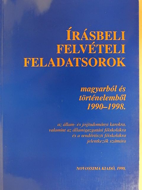 Írásbeli felvételi feladatsorok [antikvár]
