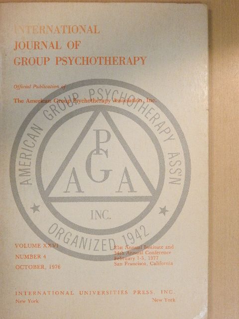 Ph.D. Louis A. Moffett - International Journal of Group Psychotherapy October 1976 [antikvár]