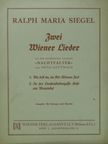 Ralph Maria Siegel - Zwei Wiener Lieder [antikvár]