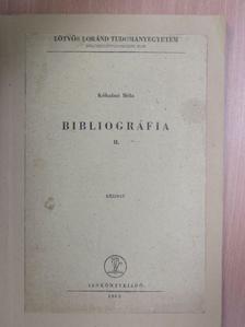 Kőhalmi Béla - Bibliográfia II. [antikvár]