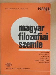 Bayer József - Magyar Filozófiai Szemle 1983/1 [antikvár]