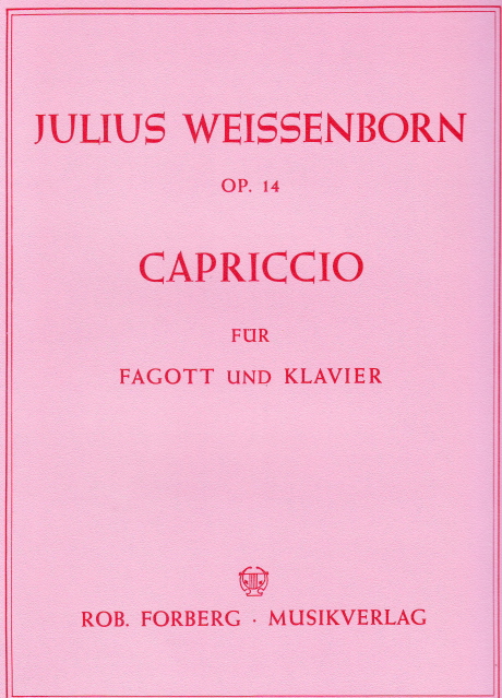 WEISSENBORN, JULIUS - CAPRICCIO OP.14 FÜR FAGOTT UND KLAVIER