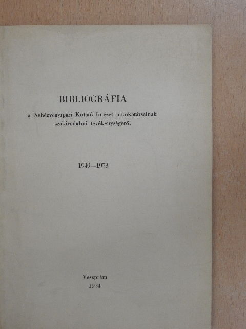 Bibliográfia [antikvár]