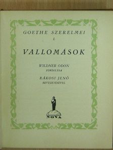 Goethe - Goethe szerelmei I. [antikvár]
