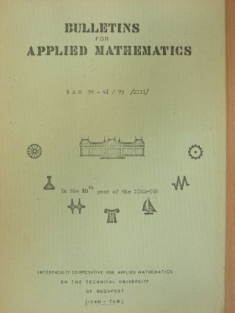 Dr. A. Kivinnuk - Bulletins for Applied Mathematics 38-41/79 (XIII) [antikvár]