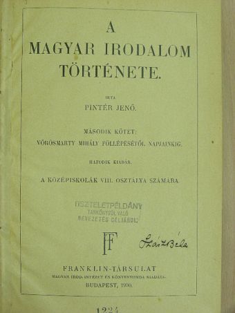 Pintér Jenő - A magyar irodalom története II. [antikvár]