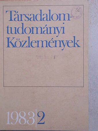 Balogh István - Társadalomtudományi Közlemények 1983/2. [antikvár]