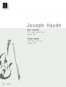 HAYDN JOSEPH - DREI DUETTE FÜR ZWEI VIOLINEN OP.99 REVIDIERT VON MAX ADLER