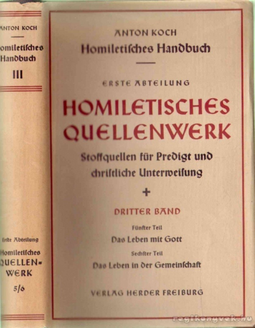 Koch, Anton - Homiletisches quellenwerk [antikvár]