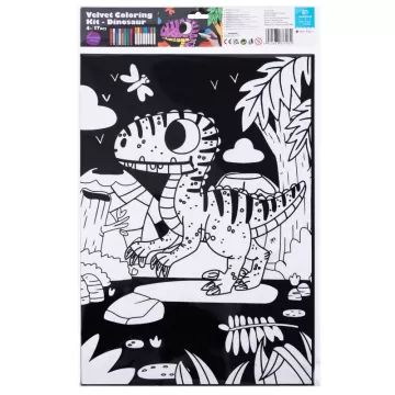 Tookyland: Bársonyos színezőkészlet  Dinoszaurusz, 30 x 25 cm