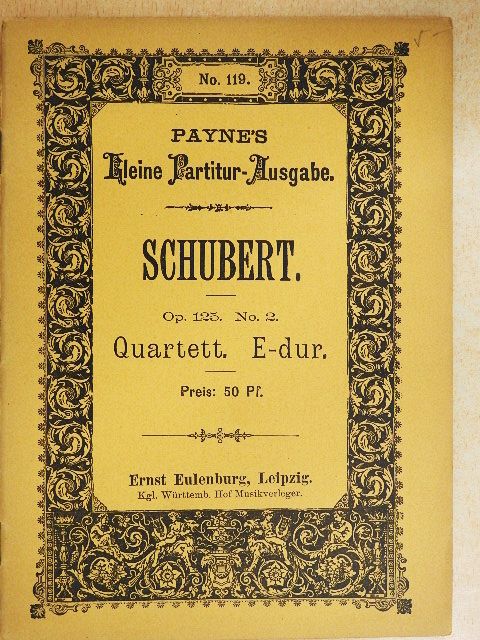Franz Schubert - Quartett No. 3. E-dur [antikvár]