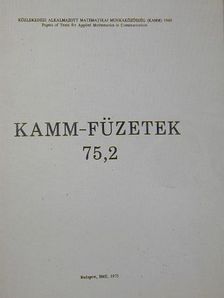Fenyő István - KAMM-füzetek 75,2 [antikvár]