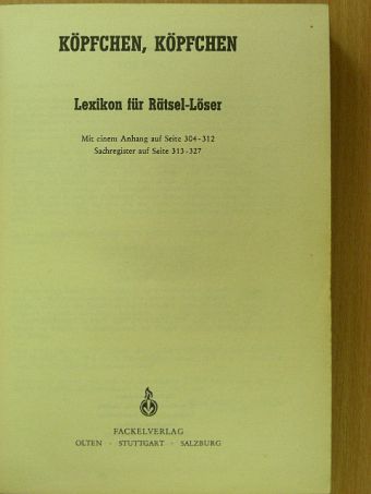 Johannes Feddersen - Köpfchen, köpfchen [antikvár]