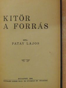 Patay Lajos - Kitör a forrás [antikvár]