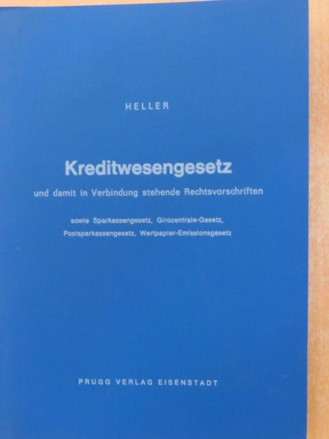 Dr. Hans Heller - Kreditwesengesetz [antikvár]