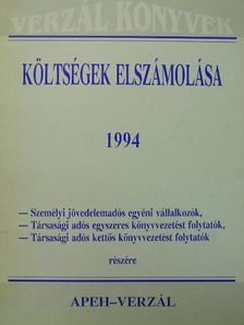 Dr. Mészáros Gyuláné - Költségek elszámolása 1994 [antikvár]