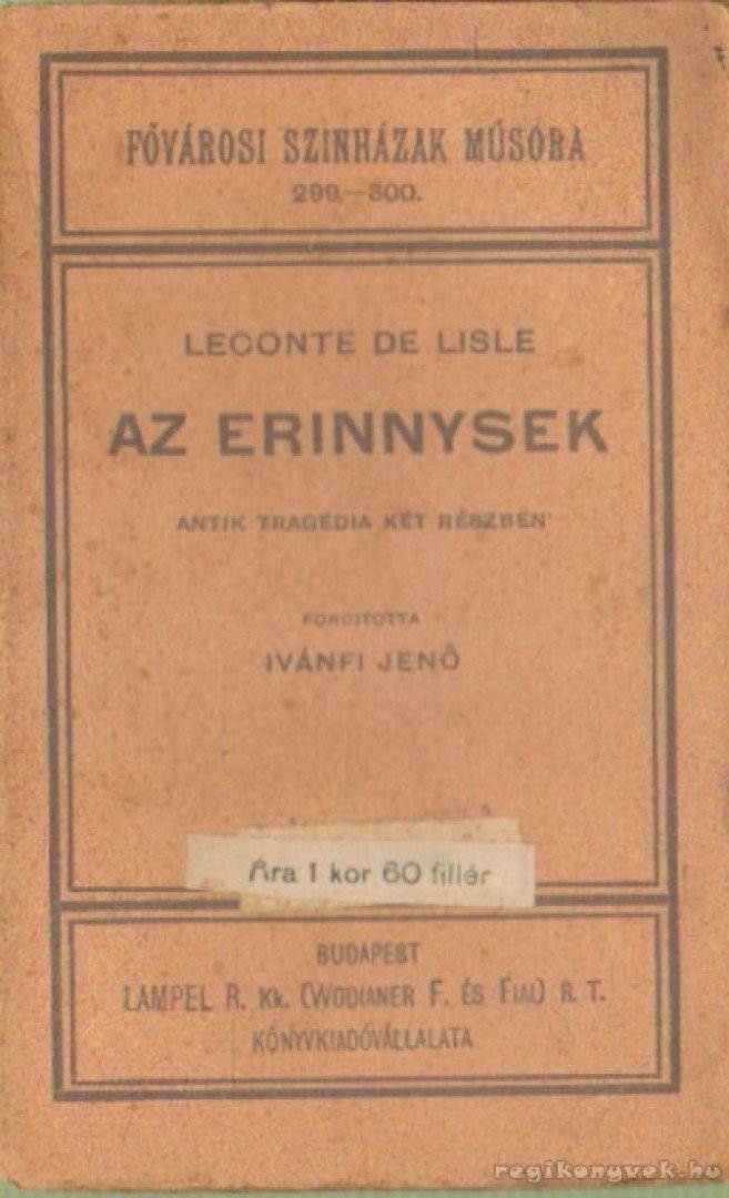 Lisle, Leconte De - Az erinnysek [antikvár]
