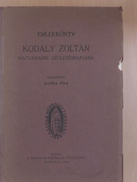 A. O. Väisänen - Emlékkönyv Kodály Zoltán hatvanadik születésnapjára [antikvár]