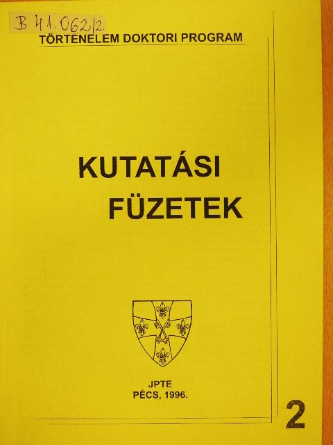 Kutatási füzetek 2. [antikvár]