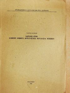 Vadász Sándor - Gondolatok Albert Soboul könyvének olvasása közben [antikvár]