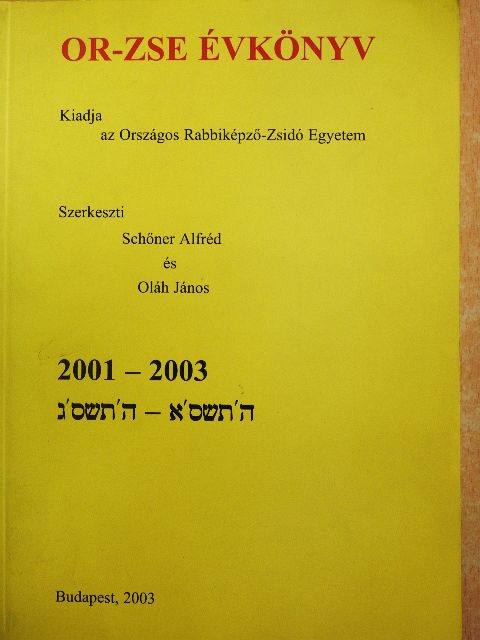 Domán István - Or-zse évkönyv 2001-2003 [antikvár]